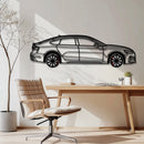 Audi RS5 Metal Car Wall Art with Rotating Wheels - Performance Sportback Silhouette Decor - Interactive Automotive Wall Art - KAFMEKA097