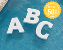 Custom Foam Letters | Floating Pool Foam Cutouts |  10 Font Options Options | 2" Thick | up to 46"