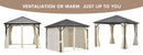 Ainfox 10*10Ft Outdoor Canopy With Mosquito,Single-layer top Iron Patio Canopy