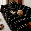 Chenille Jacquard Sofa Throw Cover with Tassel Soft Thick Couch Protector Blanket