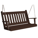 Keystone Amish Co. 4 Foot Franklin Poly Composite Porch Swing, Tudor Brown