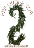 9’ Artificial Real-Touch Cedar and Long Leaf Eucalyptus Garland - Ship by 10/15/2026