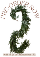 9’ Artificial Real-Touch Cedar and Long Leaf Eucalyptus Garland - Ship by 9/30/2026