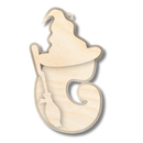 Unfinished Wood Layered Letter Halloween Witch Tags | A-Z | 3 Piece | 6" Tall | 1/8" Wood | Wood Craft DIY