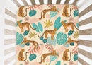 Lazy Cheetah - Minky / Jersey Crib Sheets