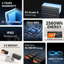 12V 200Ah LiFePO4 Deep Cycle Lithium Battery