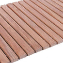 Deschutes Natural Teak Shower and Bath String Mat with Rubber Feet 23.62" x 15.75"