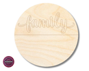 Unfinished Wood Etched Family Sign | JGrondz | Paint By Line Crafts | up to 30" DIY