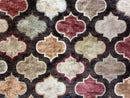 Panel Design Rug 5x7, Multicolor Contemporary Area Rug, Small Living Room Rug