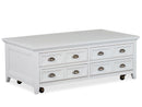 Heron Cove - Lift Top Storage Cocktail Table With Casters - Chalk White
