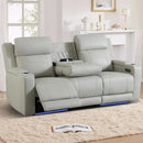 Power Recliner Sofa With Adjustable Headrest USB Charging