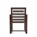 Elegant Patio Dining Set with Removable Cushions in Dark Brown Acacia Wood for Outdoor Spaces