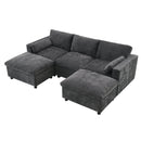 [VIDEO]86.5'' Chenille Modular Sectional Sofa with Storage Pockets, 5 Seat U Shaped Couch Set with Pillows,Free Combination,Modern Cloud Sofa with 2 Movable Ottoman for Living Room,Apartment,3 Colors