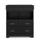 Brookside 2 Drawer Changing Table Dresser Black Topper