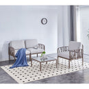 Patio indoor/ outdoor garden single sofa armchairs plastic with soft cushion Weather waterproof chair Sectional Furniture for Balcony Garden Pool Lawn Backyard morden design sitting room sofa