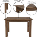 Rustic Brown Solid Wood Dining Table 46x30 Seats 4