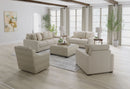 Hyde Park - Fabric Cocktail Ottoman - Beige