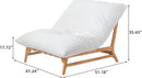 Modern 47.24 Inch Beige Oversized Chaise Lounge Chair