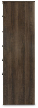 Juararo - Five Drawer Chest - Dark Brown