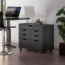 Black Halifax Two Door Storage Cabinet With Four Drawers