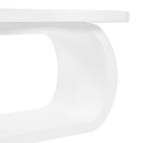 ON-TREND 39.3'*23.6' Modern Cloud Coffee Table with 1.5' Thick Tabletop, Cream Style Irregular End Table with Curved Legs, Unique Design Accent Table with Round Edge for Living Room, Apartment, White
