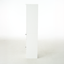 Retro Style 75'' Tall Display Shelf with Cabinet for Hallways Living Room Kitchen - White