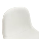 Modern White PU Bar Chair Set - Rounded Backrest, Stable Comfort, Multiple Colors