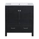 Bathroom Vanity With Single Sink, Combo Cabinet Undermount Sink, Bathroom Storage Cabinet With Two Doors And A Drawer, Soft Closing, Multifunctional Storage, Solid Wood Frame