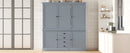 [Assembly Video Provided] TOPMAX 73'' Freestanding Wooden Kitchen Pantry Organizers and Storage Kitchen Cabinet with Drawers Cupboard with Door Shelves and Adjustable Shelves for Dining Room, Gray