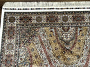Turkish Silk Rug 5 x 7.6, Dome Design, Bamboo Silk, New