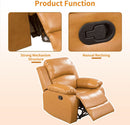 Leather Manual Recliner Sofa Set Ginger 3Piece Living Room