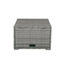 Patio Furniture Set Outdoor Daybed Rattan Sectional with Cushions and Center Table, Beige, Iron & Rattan, Multiple Sizes