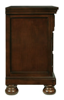 Porter - Two Drawer Night Stand - Dark Brown