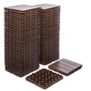 76-Pack 11.42'x11.42' Plastic Interlocking Deck Tiles - 68.80 Sq.Ft Outdoor Plastic Flooring  Super Durable & Waterproof  All-Weather Indoor/Outdoor Use  Eco-Friendly Non-Toxic Material