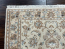 Small Persian Tabriz Rug 2.6 x 3.8, Vintage, Wool and Silk Highlights, Fine 225 KPSI