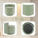Emerald Velvet Vanity Ottoman With 360DegreeSwivel