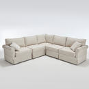 [NEW ARRIVED] [VIDEO PROVIDED]   Modular Sectional Sofa Set,Convertible L Shaped Couch ,5 Seat,Reversible Sectional Sofa Couch,Upholstered,Corner Sofa,Rolled Arms,Soft Linen Fabric,  Beige