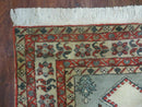 4' X 7' Vintage Handmade Knotted Rug India Caucasian Wool Soft Green Organic