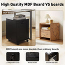 Mobile File Cabinet With Lockable Drawer And Four Wheels Black