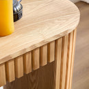 59.05'' Modern Console Table With Drawer for Entryway with Unique Vertical Stripe Design for Living Room Hallway Foyer Entrance Study,NATURE
