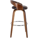 Sonia 26 Inch Counter Height Bar Stool Walnut Brown