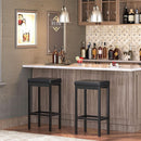 Black 24.8-Inch Bar Stools Set Of 2-Inch Thick Upholstery
