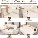 Camel King Size Corduroy Futon Pro Lux Sofa Bed Chaise Lux