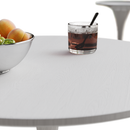 31.4 'round dining table, medieval white tulip dining table, 2-3 person metal base dining table, easy to assemble casual coffee table, office desk