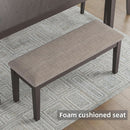 Diamond Patterned Dining Table Set Gray Walnut Stain