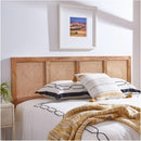 Natural Cane King Headboard with Sturdy Mango Wood