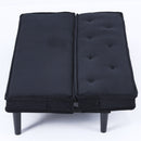 Stylish Corduroy Sofa Bed with Convertible Design in Black, Beige, Pink - 66-Inch