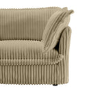 Set of 2 Slipcovered Armchairs,Deep Seat Accent Chair Set for Living Room, Reading Room, Bedroom and Working Spaces,Armchair Sets with Large Soft Pillows,Camel Corduroy Fabric