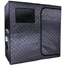 Durasage Portable Full Size Infrared Sauna for at Home | Ultra Low EMF Infrared | LED Lighting, Heating Foot Pad, Ceramic Heat Fan (2-Person)