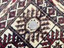 Pakistani Bokhara Rug 4x6, Turkoman Carpet, Vintage Handmade Wool Rug, Ivory